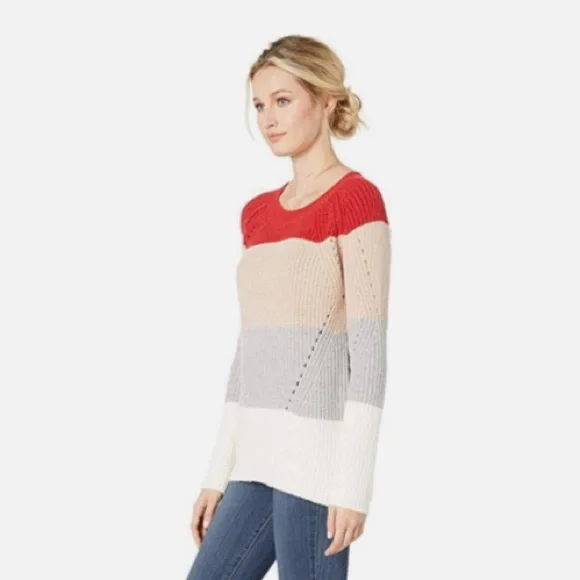 Lucky Brand Crewneck Pointelle Sweater - Picture 2 of 11